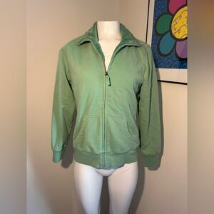 L.L. Bean womens Mint Green Full Zip Sweatshirt Jacket Size M